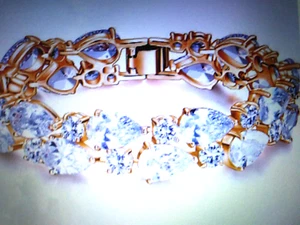 BIG LAB CREATED DIAMOND TENNIS BRACELET 7.5 IN + bonus - Picture 1 of 5