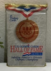 Vtg US Olympic Cards Hall Of Fame Vintage 1991 Factory Sealed Pack-15 Cards - Picture 1 of 2
