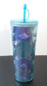 Starbucks Spring 2022 Mermaid Siren Iridescent Rainbow 24oz Tumbler Tasse Neu - Bild 1 von 7