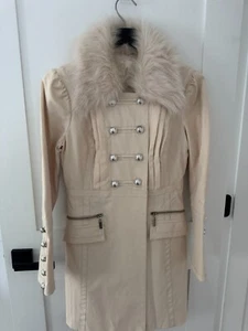 Arden B Light Pink Spring Jacket w/ Faux Fur Collar - Size S - Picture 1 of 6
