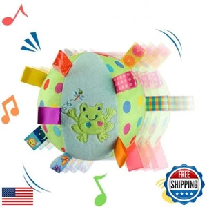 StoHua Baby Colorful Taggie Ball, Soft Plush Sensory Rattle Ball Toy for Earl - Picture 1 of 5