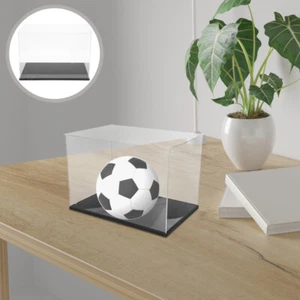 Transparent Football Display Box Durable Storage for Collectors - Picture 1 of 12