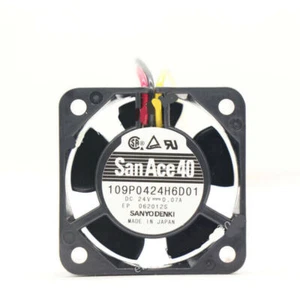 SANYO 109P0424H6D01 Fan 24VDC 0.07A 40*40*20MM 3-wires Fanuc Cooling Fan San Ace - Bild 1 von 2