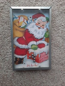 Vtg Bethany Lowe Christmas Metal Ball Game Wall Hanging Decor Santa Claus - Picture 1 of 3