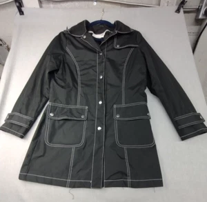 Jaclyn Smith Damen Jacke schwarz Medium Button weiß Kontrastnähte M GEBRAUCHT - Bild 1 von 7