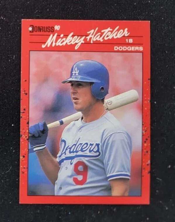 1990 Donruss Baseball Card #439 Mickey Hatcher Los Angeles Dodgers