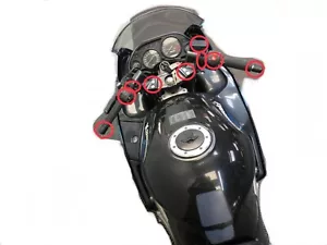 Kawasaki ZZR600 93-06 controles de acero inoxidable tornillos pernos manillar interruptores - Imagen 1 de 7