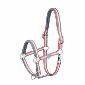 Eskadron Halfter Double Pin steel blue-greige-coral blossom Classic Sports 25 F/ - Bild 1 von 3