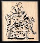 Happy Birthday Dairy Cow Cake Party Country Life Farm Stampin Up Rubber Stamp