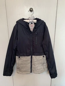 SO Girls Navy & Gray Hooded Zip-Up Jacket Size 7/8 - Picture 1 of 3