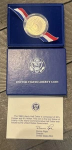 1986-S STATUE OF LIBERTY CLAD HALF DOLLAR COMMEMORATIVE PROOF - With Box + Pack. - Picture 1 of 1