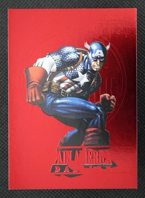 Marvel Fleer Ultra Wolverine - Captain America - Ruby Medallion /50 - Image 1 of 2