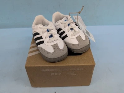 Adidas Originales Samba Cuna Niños Pequeños Zapatos EE. UU. 2K Blanco y Negro JI2758 Foto 1 de 4