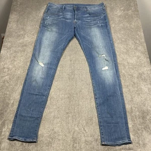 Pantalones de mezclilla G Star Raw para hombre 38x38 (se adapta a 40x38) 3301 ajustados desgastados elásticos - Imagen 1 de 11