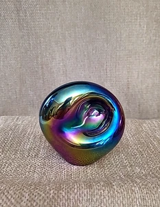 Robert Eickholt *signiert* irisierender Kunstglas BRIEFBESCHWERER 1996 - Bild 1 von 6