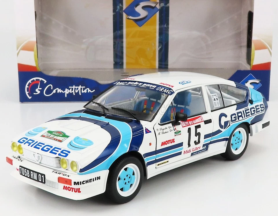 1/18 SOLIDO - ALFA ROMEO - ALFETTA GTV6 N 15 RALLY DES GARRIGUES 1986 1802305 - Immagine 1 di 1