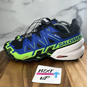 Mens Size 9.5 - Salomon Spikecross 6 Gore-Tex Studded Trail Hiking Running Shoes - Picture 1 of 10