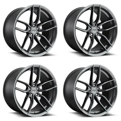 Комплект из 4 матовых антрацитовых колес Niche M204 Vosso 20x9 5x112 с ободами 20 дюймов 27 мм - Изображение 1 из 4