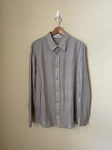 God’s True Cashmere Tartan Shirt Button Up 100% Cashmere Grey Large - Foto 1 di 8