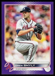 2022 Topps Drew Smyly #195 BASEBALL CARD Atlanta Braves Purple - Picture 1 of 2