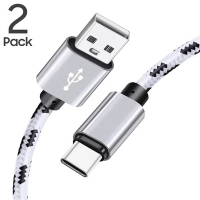 2 Pack USB-C Fast Charger Cable for iPhone 15 16 Pro Max / Galaxy S24 S23 Ultra - Image 1 of 4