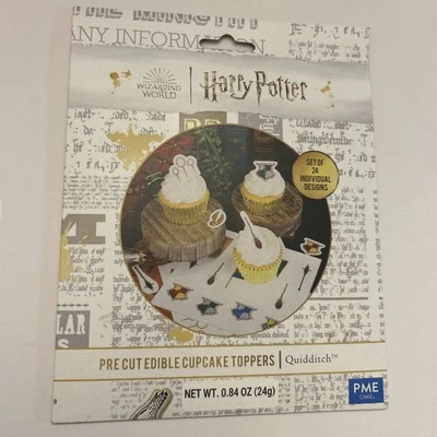 Harry Potter Pre Cut Sugar Sheet Edible Cupcake Toppers, Quidditch NEW Party - Image 1 of 4