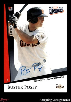Autógrafos Tristar Projections 2009 #181 Buster Posey novato auto gigantes Foto 1 de 2