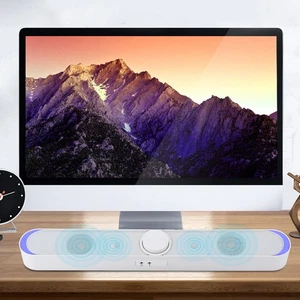 White SADA V-198 Computer Household Desktop Wireless BT Speaker For Home NEW - Afbeelding 1 van 12