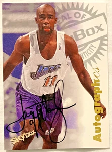 1997-98 Skybox Premium - Autographics Jacque Vaughn (AU, RC) - Bild 1 von 2