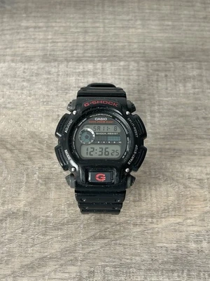 Casio G-Shock Men DW-9052 Sport Black Rubber Quartz Digital 47mm Watch 7 3/4" - Image 1 of 4