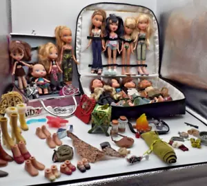 Lot Of 9 Bratz 2001 MGA Dolls  Clothes Accessories Shoes Outfits Vintage + Kidz - Picture 1 of 24