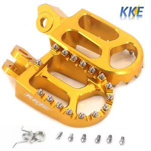 Pedales de reposapiés KKE Gold CNC Billet para Kawasaki KLX400R 2003 - Imagen 1 de 7