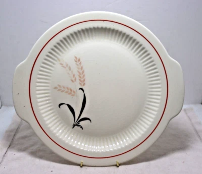 Royal China Red Wheat Platter 10.5" Handles Sebring Ohio RARE VTG - Image 1 of 2