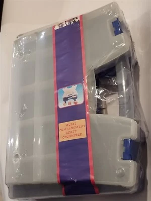 Multi Compartment Craft Organiser Box Plastic divider - Image 1 of 4