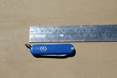 Blue Victorinox Switzerland stainless rostfrei 2 1/4 in length - Image 1 of 4