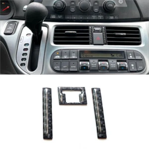 3Pcs Carbon Fiber Interior Emergency Light Button Cover Trim For Honda Odyssey - Picture 1 of 11