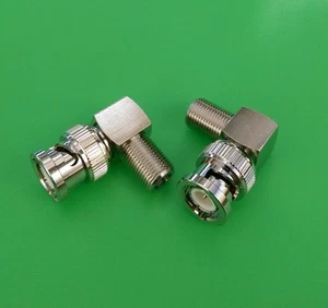 (10 PCS) Right Angle BNC Male to F Female Connector - USA Seller - Picture 1 of 3