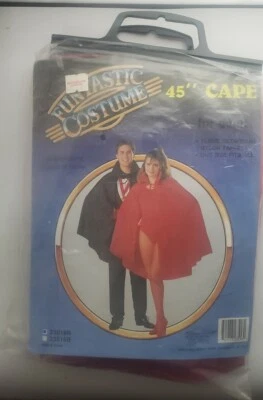 New Fantastic Costume 45 Inch  Black Cape Costume Accessory - Image 1 of 2