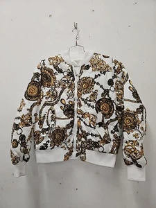 Versace Jeans Couture BAROQUE Luxury Puffer REVERSIBLE Bomber Jacket Size: XL - Picture 1 of 11