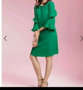 Dorothy Perkins Ruffle Green Shift Dress - Picture 1 of 8