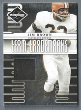 Jim Brown 2008 Donruss Leaf Limited Team Trademarks Jersey Card # T-12 - 40/100
