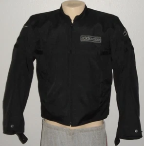 Chaqueta Alpinestars Negra Cremallera Completa Motocicleta Bicicleta Con Protección Hombre Grande - Imagen 1 de 7
