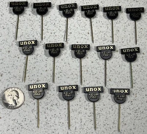 Menge 15 UNOX Keur Pak Lebensmittel Niederländisch Vintage schwarz Stick Pin Anstecker Pins #49207 - Bild 1 von 8
