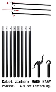 POWER Rod – Kabel Einziehhilfe Kabelzieher Verlegewerkzeug - Bild 1 von 8