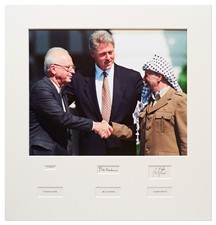 Bill Clinton Yitzhak Rabin Yasser Arafat Signatures PSA