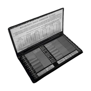 Specimen Surface Roughness Comparator Composite Pocket Set Gauge 30 Pc - Picture 1 of 7
