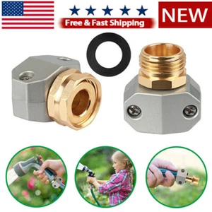 3/4'' 5/8'' Aluminum Water Hose Pipe Repair Kit Male Female Garden Connector NEW - Picture 1 of 8