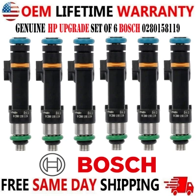 Inyectores de combustible OEM BOSCH 6 piezas HP UPRADE para Jeep, Dodge, Chrysler V6 2007-2010 Foto 1 de 4