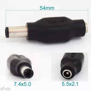 10 pz adattatore di alimentazione DC 7,4 x 5,0 mm spina maschio a jack femmina 5,5 x 2,1 mm per HP - Foto 1 di 3