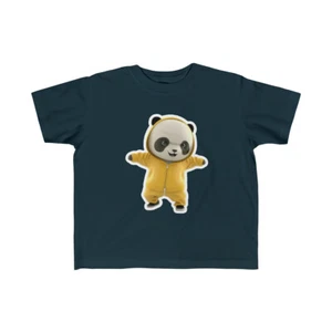 US Toddler - Cute panda in yellow jumpsuit - Toddlers Jersey Tee 2Y 6Y - Picture 1 of 25